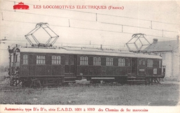 Les Locomotives Electriques - Automotrice Type B'o B'o , Des Chemins De Fer Marocains - Equipo