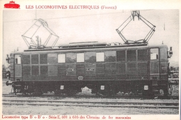 - Les Locomotives Electriques  Type B'o B'o , Des Chemins De Fer Marocains - Materiaal