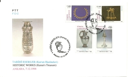Turkey; FDC 1994 Archaeology (Karun's Treasure) - Archéologie