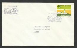 Macao Portugal Cachet Commémoratif 1986 Grand Prix Automobile Macau Event Postmark Racing Car Grand Prix - Storia Postale