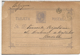 ENTERO POSTAL 1887 A BRUSELAS - Briefe U. Dokumente
