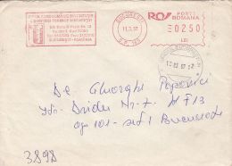 60065- AMOUNT 250, BUCHAREST, THERMAL ENERGY COMPANY, RED MACHINE STAMPS ON COVER, 1997, ROMANIA - Cartas & Documentos