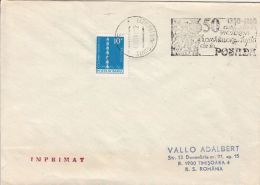 60079- POSADA BATTLE, SPECIAL POSTMARK ON COVER, ENDLESS COLUMN STAMP, 1980, ROMANIA - Cartas & Documentos