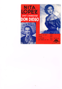 Carton Présentation Disque (Vitrine ?) Nina Lopez Avec L'orchestre Don Diégo Boléro  Para Mi No Mas  Viajera  Te Necesit - Accessoires, Pochettes & Cartons