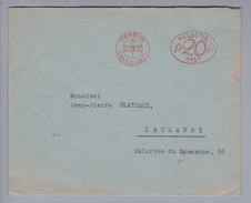Schweiz Firmenfreistempel #1107 Genève 1936-12-12 U.G. Case Mont-Blanc Brief - Frankiermaschinen (FraMA)