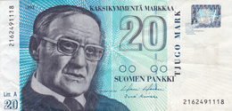 Billet FINLANDE De 1993 TTB 20 Kaksikymmenta Markkaa @ PICK 123 @ Portrait De Vaino Linna - Finland