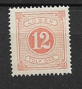 1874 MH Sweden Porto Perf 14 - Taxe