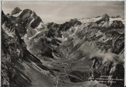 Meglisalp - Blick Auf Altmann, Rotsteinpass, Lysengrat & Säntis - Photo: Hans Gross No. 22875 - Stein