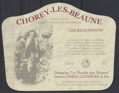 ETIQUETTE CHOREY Les BEAUNE "Les Beaumonts" - Bourgogne