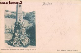 SIEGE DE BELFORT MONUMENT DES DEFENSEURS GUERRE 1870 PRUSSE DENKMAL J.B. SCHMITT - Belfort – Siège De Belfort