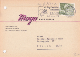 Carte Commerciale Réponse De La Firme IMaya Gmbh Luzern - 1957 - Lotti/Collezioni