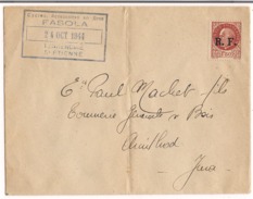 Lettre St Etienne 1944 Destination Jura Timbre Surchargé R.F - Liberation