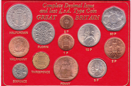 GREAT BRITAIN SET COINS UNC (free Shipping Via Registered Air Mail) - Collections