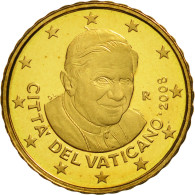 Cité Du Vatican, 10 Euro Cent, 2008, SPL, Laiton, KM:385 - Vatican