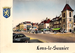 39-LONS-LE-SAUMIER- PLACE DE LA LIBERTE ET STATUE DU GENERAL LECOURBE - Lons Le Saunier