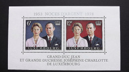 Luxemburg 962/3 Block 11 **/mnh, Silberhochzeit Von Großherzog Jean Und Großherzogin Joséphine Charlotte - Blocs & Feuillets