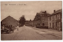 4 - MANHAY - Grand 'rue  *voiture* * Le Boulanger DETROZ Est à Côté De La Voiture* - Manhay