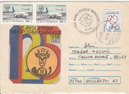 60370- FIRST STAMP'S DAY, PHILATELIC EXHIBITION, SPECIAL COVER, 2001, ROMANIA - Covers & Documents