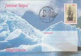 60379- BELGICA ANTARCTIC EXPEDITION, SHIP, EMIL RACOVITA, COVER STATIONERY, 1998, ROMANIA - Spedizioni Antartiche
