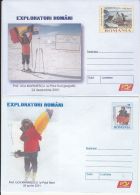 60381- UCA MARINESCU ANTACTIC EXPEDITION, PENGUINS, COVER STATIONERY, 2X, 2001, ROMANIA - Antarctische Expedities