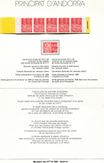 Andorre-1988-document De La Poste-Blason D'Andorre(carnet De 10) - Covers & Documents