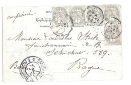 CPA..   DE LYON   POUR SMICHOV ..CACHET D'ARRIVEE ..1902..TBE SCAN - ...-1918 Vorphilatelie