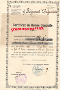 47 -AGEN-CERTIFICAT BONNE CONDUITE 17 E CORPS ARMEE - 9 E R.I. CHARLES MATHIEU SERGENT-1915 - AIGUILLON-GUERRE 1914-1918 - Historical Documents