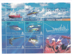 2004 British Indian Ocean Territory Fisheries Patrol Game Fish Tuna Marlin   Miniature Sheet Of 6  MNH - Territorio Británico Del Océano Índico