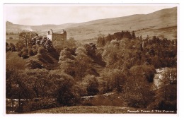 RB 1156 - Real Photo Postcard - Newark Tower & The Yarrow - Selkirkshire Scotland - Selkirkshire
