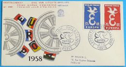 FRANKREICH 1958 Mi-Nr. 1210/11 FDC - CEPT - 1958