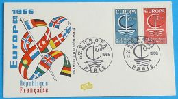 FRANKREICH 1966 Mi-Nr. 1556/57 FDC - CEPT - 1966