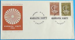 GRIECHENLAND 1966 Mi-Nr. 919/20 FDC - CEPT - 1966