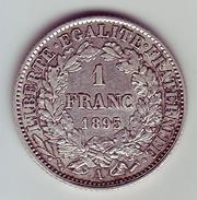 - Cérès. 1 Franc. 1895 A - Argent - - 1 Franc