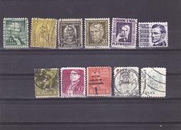 - Perfores - Perfines Perfins - UNITED STATES 11 STAMPS. - Perforiert/Gezähnt