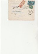 1923LETTRE RECOMMANDEE AFFRANCHIE A 60 C N° 140 X 2 + N° 159  CAD PARIS + DIVERS  ANNEE 1923 - 1921-1960: Modern Period