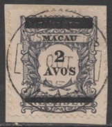 Macau Macao – 1910 Postage Due Surcharged 2 Avos Used Stamp - Oblitérés