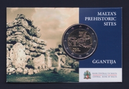 2016 MALTA "TEMPLI DI GIGANTIA" 2 EURO COMMEMORATIVO FDC (COINCARD) - Malta