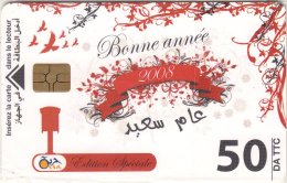 Algérie Télécarte Oria Bonne Année 2008 - Calendrier De 2008 - Algerien