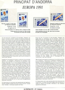 Andorre-1991-document De La Poste-Europa ( N°3) - Briefe U. Dokumente