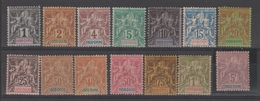 INDOCHINE 1892/6  YVERT N° 3/16 *MH  Complete Set  Réf  H269 - Neufs