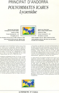 Andorre-1993-document De La Poste-papillons ( N°4,5) - Storia Postale