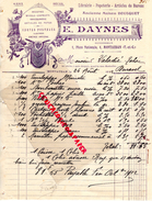 82 - MONTAUBAN- FACTURE E. DAYNES- LIBRAIRIE PAPETERIE -MAISON BOUSQUET-CARTES POSTALES ENCRES ANTOINE-1912 - Druck & Papierwaren