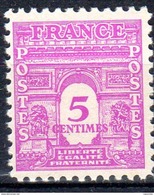 FRANCE 1944: 5c Lilas- Rose "Arc De Triomphe" N° 620** - 1944-45 Triumphbogen