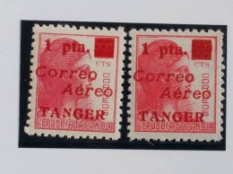 DEPENDENCIAS POSTALES ESPAÑOLAS. Tánger. ** MNH NE13hcc, NE14hcc 1 Pts Sobre 40 Cts Y 1 Pts Sobre 45 Cts. - Marocco Spagnolo