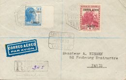 DEPENDENCIAS POSTALES ESPAÑOLAS. Tánger. SOBRE 109, 112 1939. 50 Cts Azul Y 4 Pts Lila Carmín. Cert - Maroc Espagnol