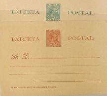 DEPENDENCIAS POSTALES ESPAÑOLAS. Puerto Rico-Entero Postal. (*) EP7/8 2 Ctvos Verde Y 3 Ctvos Castaño Rojo - Porto Rico