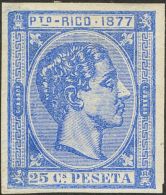 DEPENDENCIAS POSTALES ESPAÑOLAS. Puerto Rico. * MH 16s 25 Cts Ultramar. SIN DENTAR. MAGNIFICO. (Edifil 2017: 112& - Porto Rico