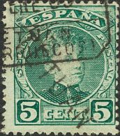 DEPENDENCIAS POSTALES ESPAÑOLAS. Marruecos. º 16hx 5 Cts Verde. SOBRECARGA DE ARRIBA A ABAJO. MAGNIFICO Y RA - Spaans-Marokko