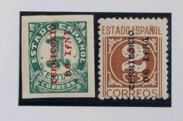 DEPENDENCIAS POSTALES ESPAÑOLAS. Ifni. * MH 1/2A 1 Cts Y 2 Cts. HABILITACION VERTICAL. MAGNIFICOS Y RAROS, SE TRA - Ifni