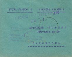 DEPENDENCIAS POSTALES ESPAÑOLAS. Ifni. SOBRE 1939. SIDI IFNI A BARCELONA. Marca TERRITORIO DE IFNI / CERTIFICO: Q - Ifni